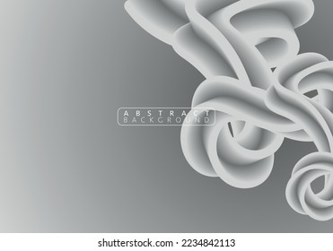 Abstract White and grey geometric background. Modern background design. Liquid color. Fluid shapes composition. Fit for presentation design. website, basis for banners, wallpapers, brochure, posters