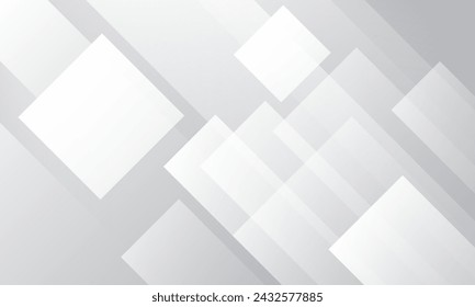 Abstract white and grey geometric background. Vector illustration