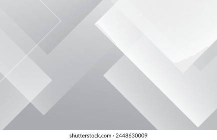 Abstractas fondo de diseño geométrico blanco y gris. Ilustración vectorial