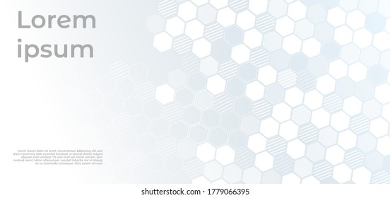 Abstract white and grey geometric hexagons corporate design background technology concept. You can use for ad, poster, template, business presentation. Vector illustration