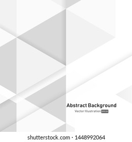Abstract white and grey geometric technology design background.