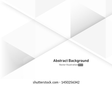 Abstract white and grey geometric technology design background.