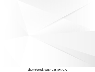 Abstract white and grey geometric technology modern design background.