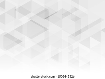 Abstract white and grey geometric technology design background.