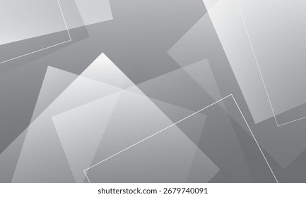 Abstract white and grey geometrical background. Vector illustration