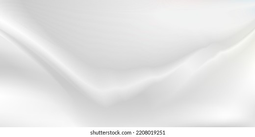 Abstract white grey glossy liquid wave abstract background. Monochrome smooth vector design