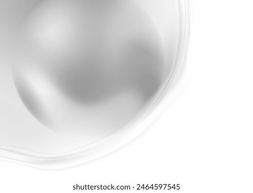 Abstractas blanco gris brillante líquido ondas abstracto de fondo. Diseño monocromo de Vector liso