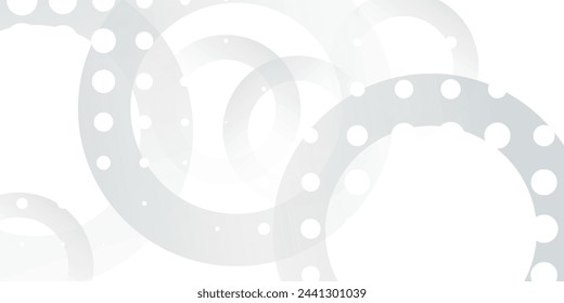 Fondo abstracto del círculo del degradado blanco y gris con la decoración de los puntos de semitono. ilustración abstracta eps10
