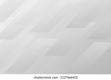 Abstrakter, weißer und grauer Farbverlauf-geometrischer Form futuristische Technologie Hintergrund. Moderne minimale Vektorgrafik für Tapeten, Banner, Präsentationen, Geschäftswelt, Unternehmen, Karten, Hintergrund, Flyer