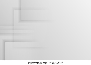 Abstract white and grey gradient geometric shape futuristic technology background. Modern minimal vector illustration for wallpaper, banner, presentation, business, corporate, card, backdrop, flyer