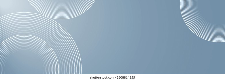 Abstract white and grey gradient geometric background. Modern shiny white diagonal rounded lines pattern. Minimal geometric. Futuristic concept. Horizontal banner template. Vector line art