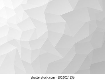 Abstract white and grey gradient. Low polygon design background.Vector Eps10.