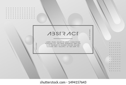 abstract white and grey gradient modern dynamic vector background with line and circle,can be used in cover design, poster, flyer, book design, website backgrounds or advertising. vector illustration.