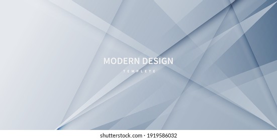 Abstract white   grey gradient triangles overlapping background  Modern Template  You can use for ad  poster  template  business presentation  Vector illustration  