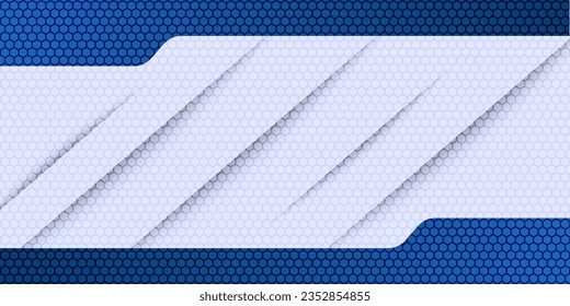 Abstract white and grey hexagonal pattern background design. Modern simple overlapping hexagon geometric element with molecular structures. Medical science technology concept. Vector illustration