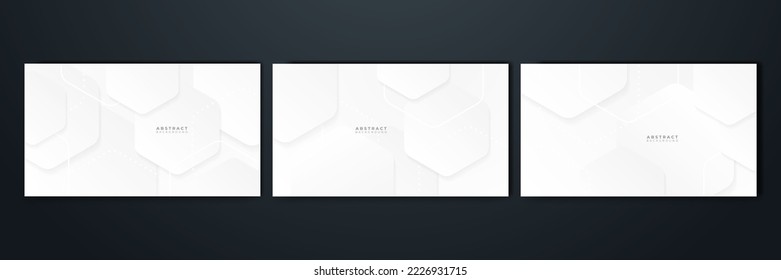 Abstract white grey hi-tech polygonal corporate background
