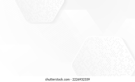 Abstract white grey hi-tech polygonal corporate background