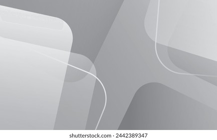 Abstract white and grey modern background. Vector illustration