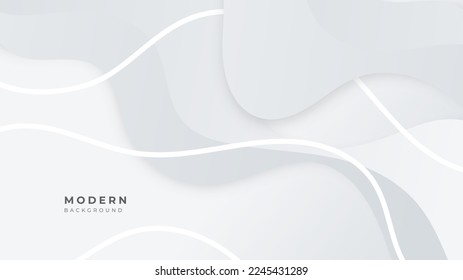 Abstract white and grey on light silver background modern design. Vector illustration
