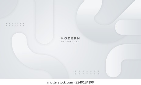 Abstract white and grey on light silver background modern design. Vector illustration