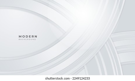 Abstract white and grey on light silver background modern design. Vector illustration