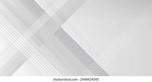 Abstract white and grey on light silver background modern design. Vector illustration for business presentation background