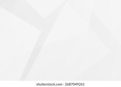 Abstract white and grey polygon background with clean geometric shapes, vector EPS 10.
