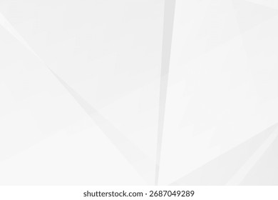Abstract white and grey polygon background with clean geometric shapes, vector EPS 10.