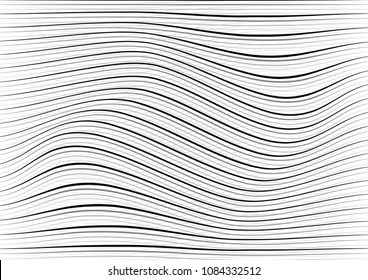 Abstract White and grey Random chaotic curve lines textures. Grunge overlay texture waves random lines with copy space. Vector illustration