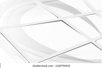 Abstract of white & grey shade with circle design, vector illustration