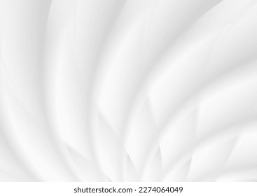Abstrakter weißer, grauer Rauch, Hintergrund. Monochrome glatte Vektordesign