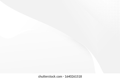 Abstract white and grey smooth gradient background. Vector illustration