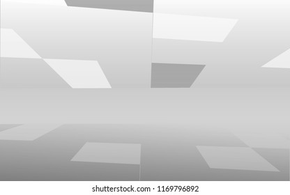 Abstract of white and grey square perspective background, vector illustration
