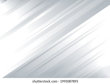 Abstract white and grey stripe diagonal lines background. Vector illustration
