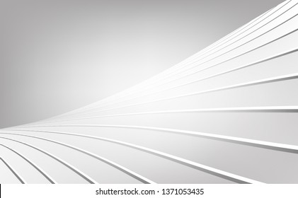 Abstract white and grey striped background. Vector abstract graphic design