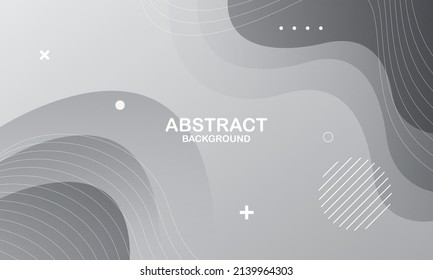 Abstract white and grey wave background. Vector illustration
