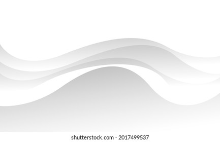 Resumen de ilustración vectorial de fondo de la curva de onda gris blanca.	
