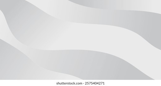 Abstract white grey waves smooth blurred background White Abstract wave Background with linen texture