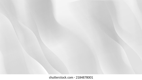 Abstract white and grey wavy smooth and clean background. Futuristic technology digital hi tech concept. Vector illustration