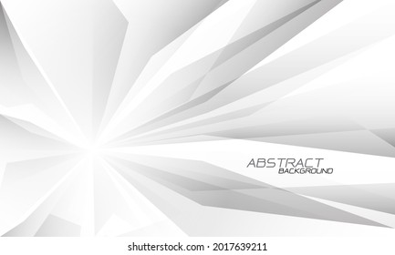 Resumen de la ilustración del vector de fondo de luz geométrica con zoom gris blanco.	