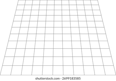 Padrão de grade branca abstrato recuando para a distância criando uma sensação de profundidade e perspectiva