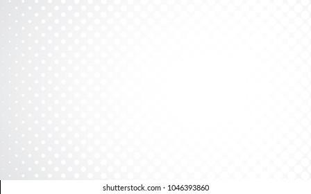 Abstract white halftone background gradient with white dot. Monochrome gradient background. White halftone background Vector