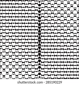Abstract white halftone black background illustration hatbox


