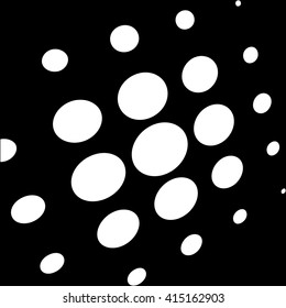 abstract white halftone. black background.