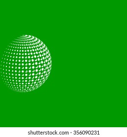 Abstract white halftone, green background for your text and logo latex







