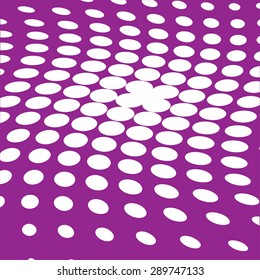 Abstract White Halftone. Violet Background Vector Outbox




