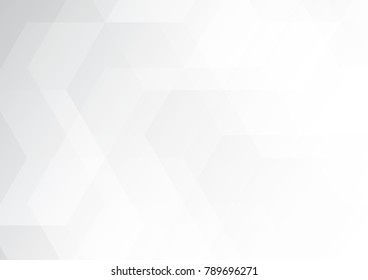 Abstract White Hexagon background , background can used for wallpaper or design , vector.
