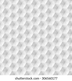 Abstract white hexagon background. Seamless pattern. Vector illustration.