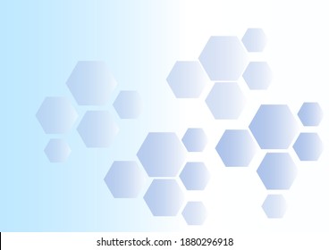 Abstract white hexagon background vector image
