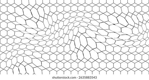 Abstract white hexagon geometric pattern background. Futuristic digital high-technology banner